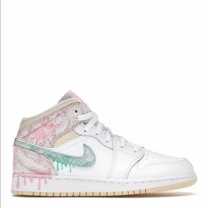 🍦*NEW* Air Jordan 1 Mid ‘Paint Drip’ (GS)